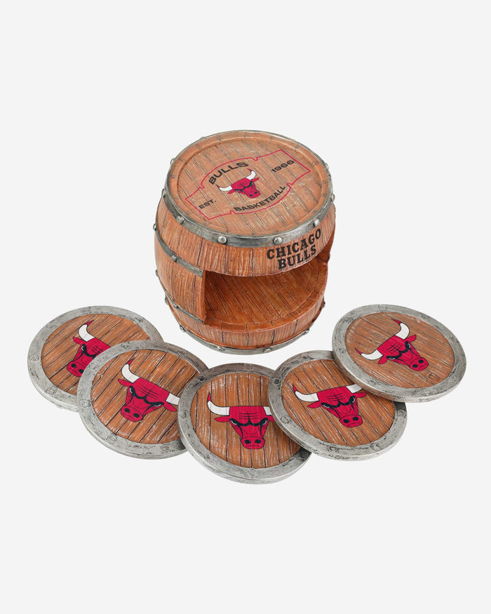 Chicago Bulls 5 Pack Barrel Coaster Set FOCO - FOCO.com