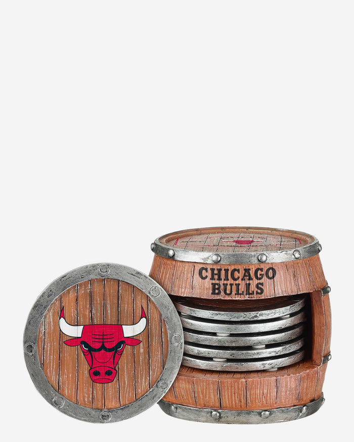 Chicago Bulls 5 Pack Barrel Coaster Set FOCO - FOCO.com