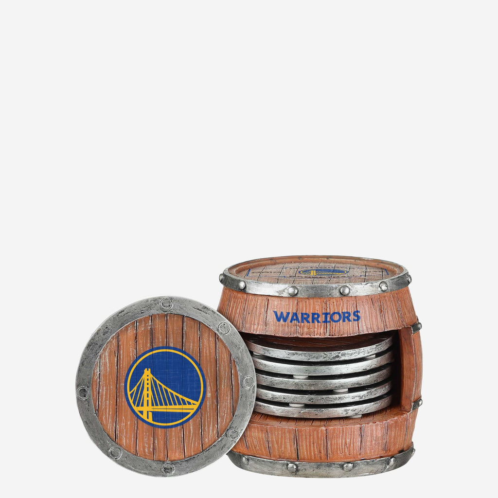 Golden State Warriors 5 Pack Barrel Coaster Set FOCO - FOCO.com