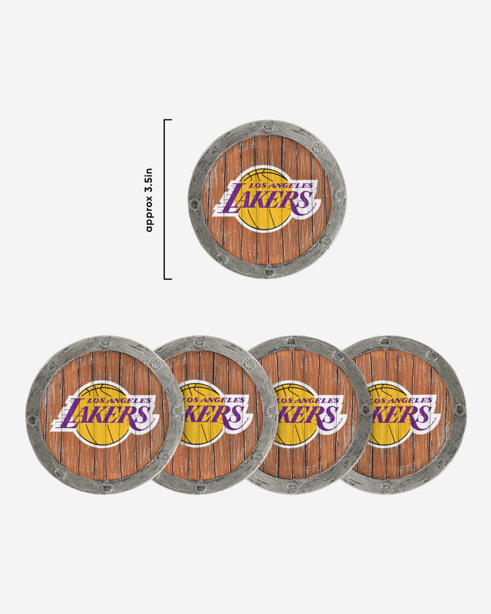 Los Angeles Lakers 5 Pack Barrel Coaster Set FOCO - FOCO.com