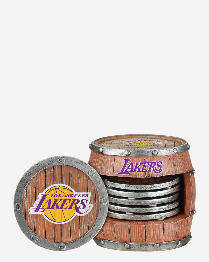 Los Angeles Lakers 5 Pack Barrel Coaster Set FOCO - FOCO.com