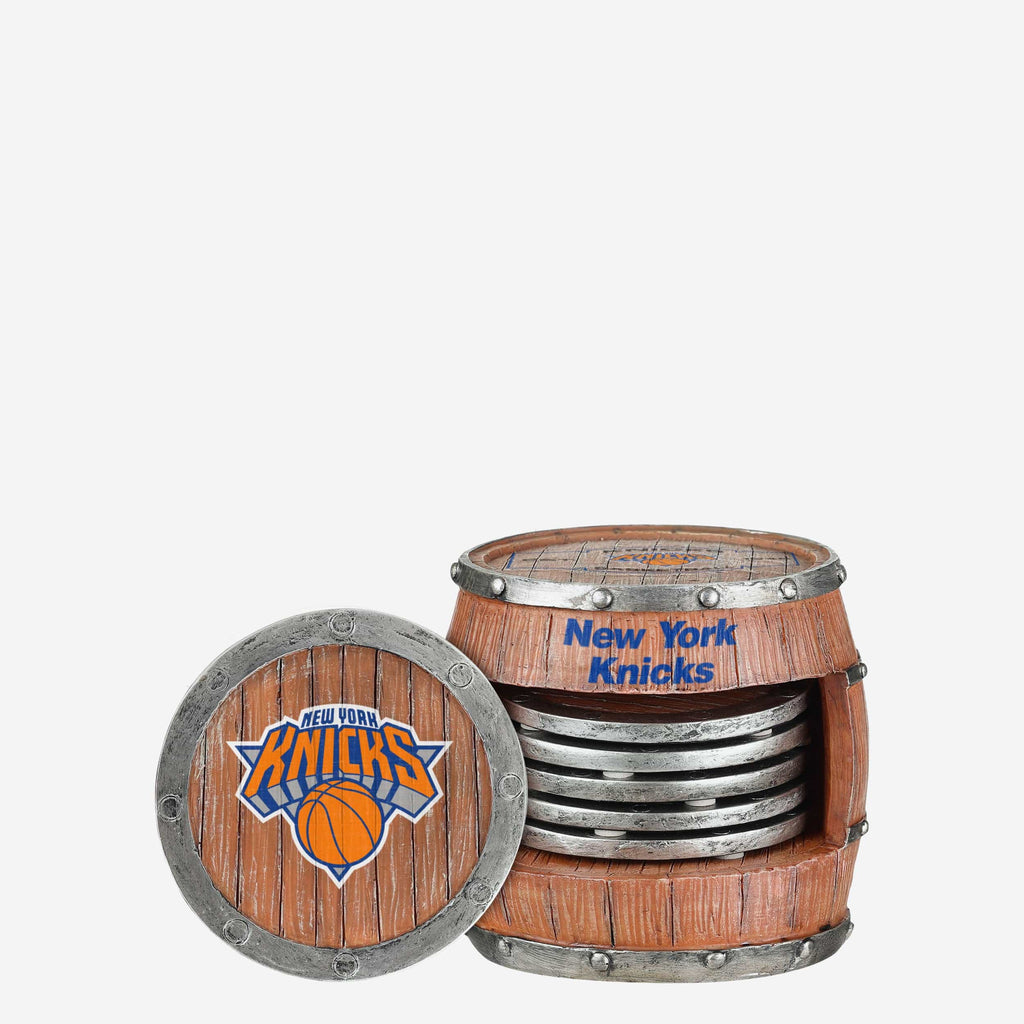 New York Knicks 5 Pack Barrel Coaster Set FOCO - FOCO.com