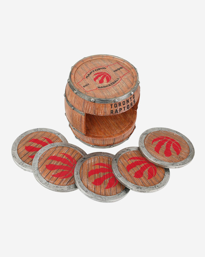 Toronto Raptors 5 Pack Barrel Coaster Set FOCO - FOCO.com