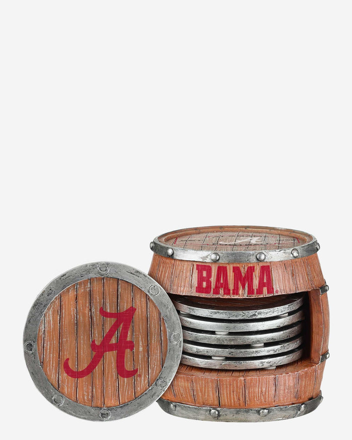 Alabama Crimson Tide 5 Pack Barrel Coaster Set FOCO - FOCO.com