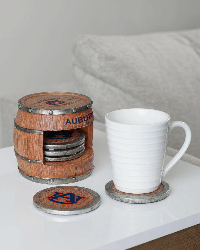 Auburn Tigers 5 Pack Barrel Coaster Set FOCO - FOCO.com