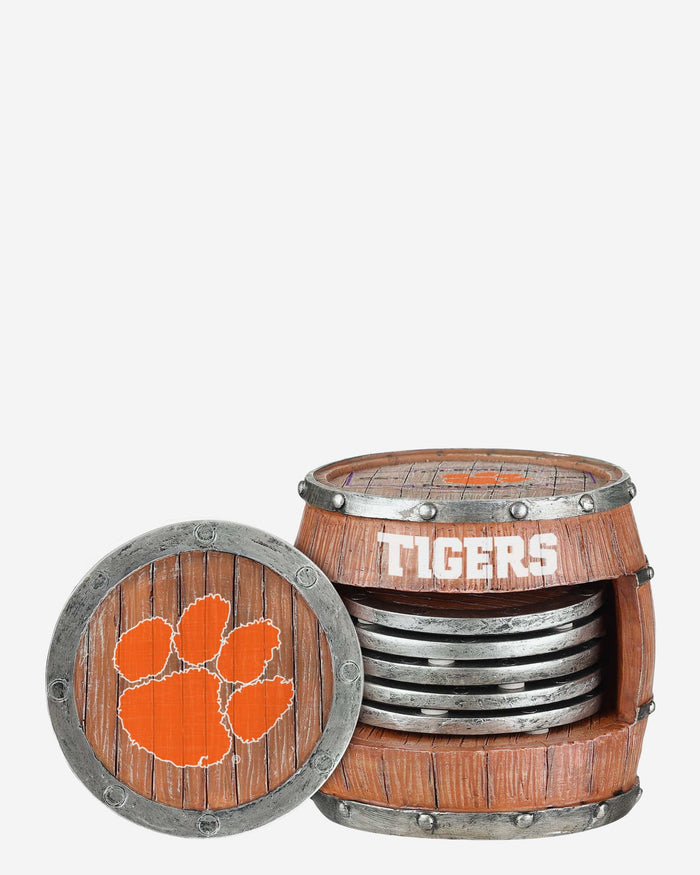 Clemson Tigers 5 Pack Barrel Coaster Set FOCO - FOCO.com