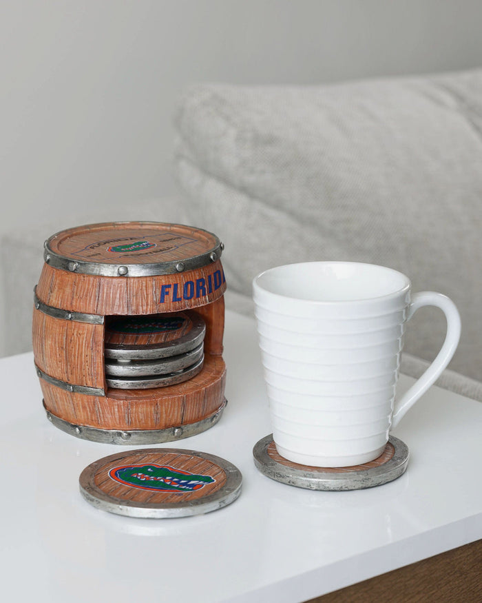 Florida Gators 5 Pack Barrel Coaster Set FOCO - FOCO.com