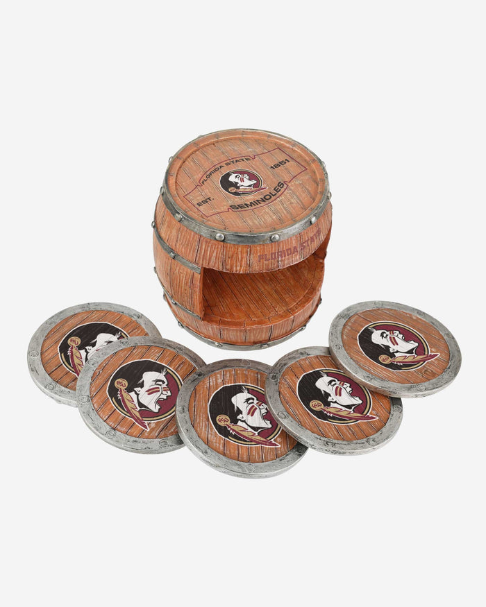 Florida State Seminoles 5 Pack Barrel Coaster Set FOCO - FOCO.com