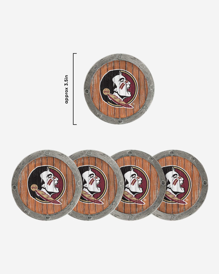 Florida State Seminoles 5 Pack Barrel Coaster Set FOCO - FOCO.com