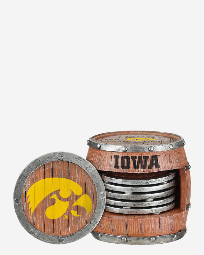 Iowa Hawkeyes 5 Pack Barrel Coaster Set FOCO - FOCO.com