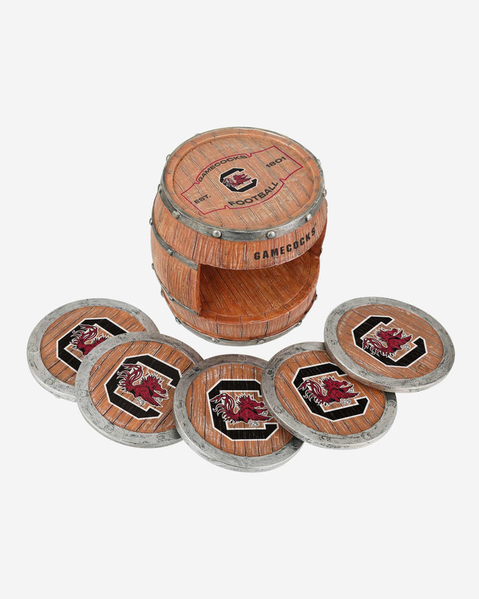 South Carolina Gamecocks 5 Pack Barrel Coaster Set FOCO - FOCO.com