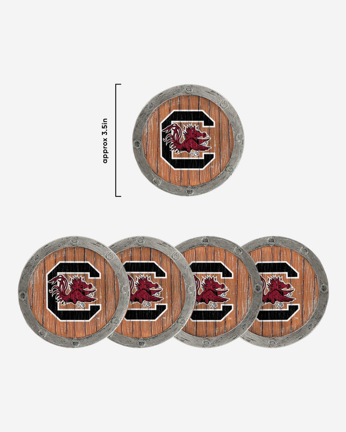 South Carolina Gamecocks 5 Pack Barrel Coaster Set FOCO - FOCO.com