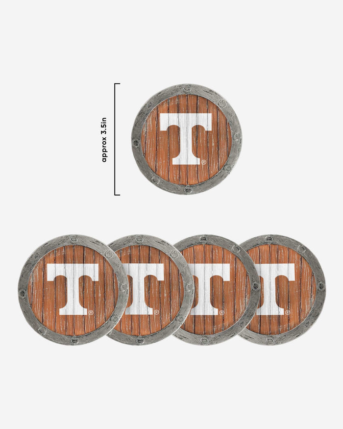 Tennessee Volunteers 5 Pack Barrel Coaster Set FOCO - FOCO.com