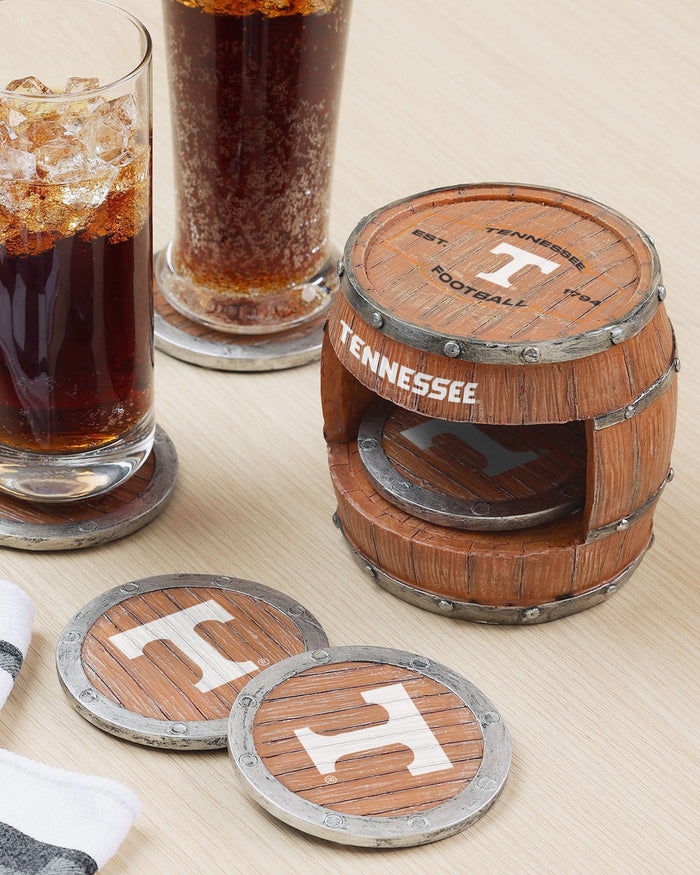 Tennessee Volunteers 5 Pack Barrel Coaster Set FOCO - FOCO.com