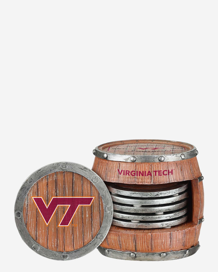 Virginia Tech Hokies 5 Pack Barrel Coaster Set FOCO - FOCO.com