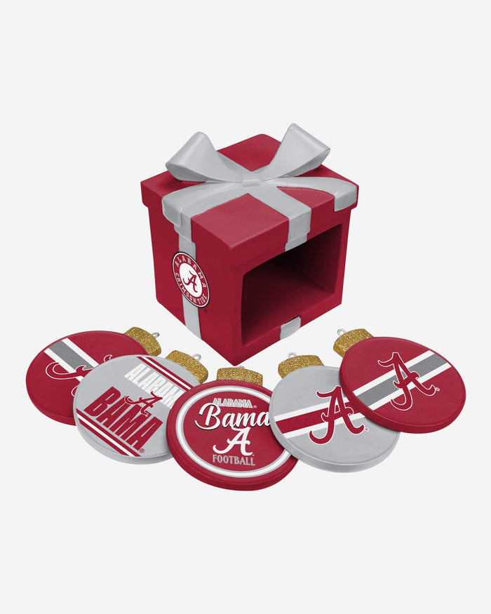 Alabama Crimson Tide Holiday 5 Pack Coaster Set FOCO - FOCO.com