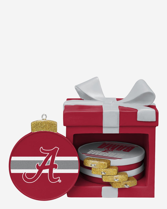 Alabama Crimson Tide Holiday 5 Pack Coaster Set FOCO - FOCO.com