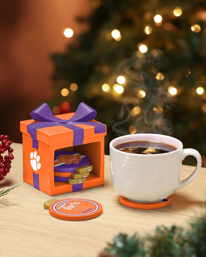 Clemson Tigers Holiday 5 Pack Coaster Set FOCO - FOCO.com