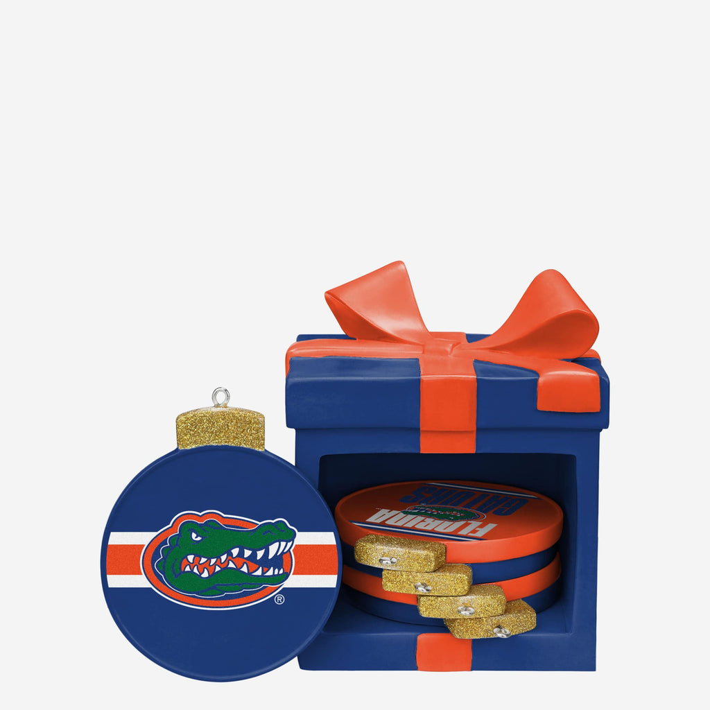 Florida Gators Holiday 5 Pack Coaster Set FOCO - FOCO.com