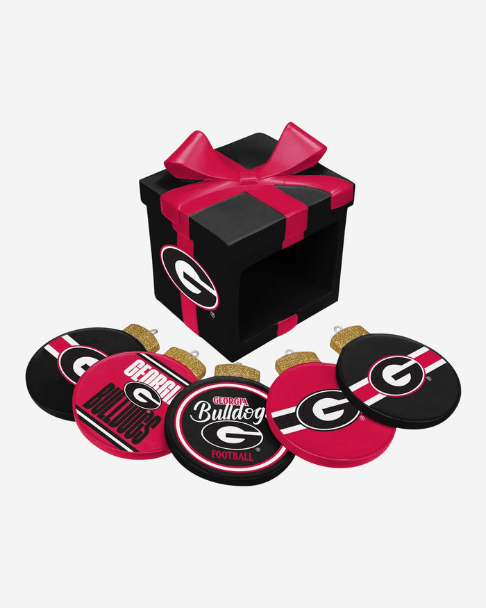 Georgia Bulldogs Holiday 5 Pack Coaster Set FOCO - FOCO.com