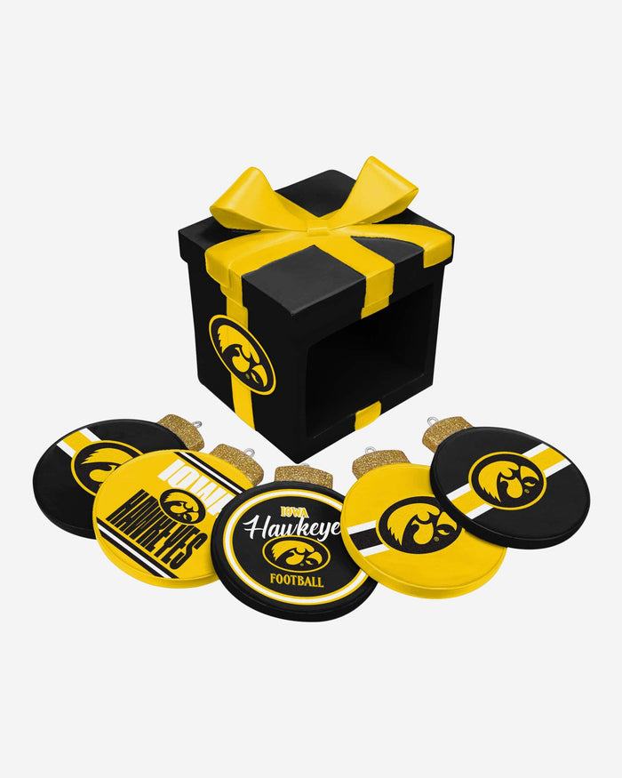 Iowa Hawkeyes Holiday 5 Pack Coaster Set FOCO - FOCO.com