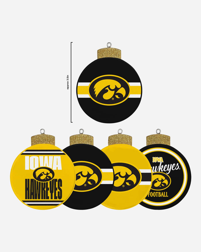 Iowa Hawkeyes Holiday 5 Pack Coaster Set FOCO - FOCO.com