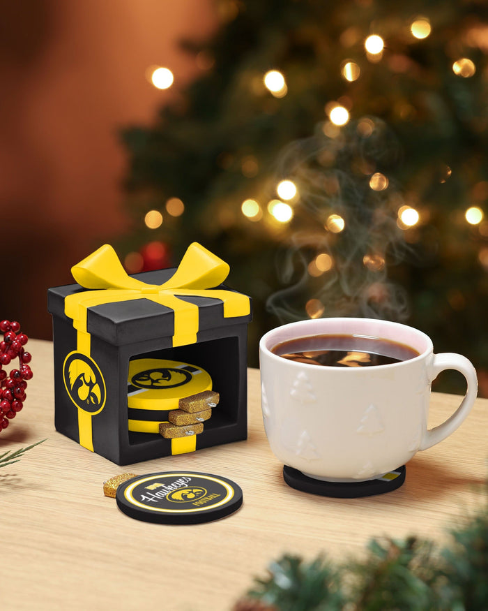 Iowa Hawkeyes Holiday 5 Pack Coaster Set FOCO - FOCO.com