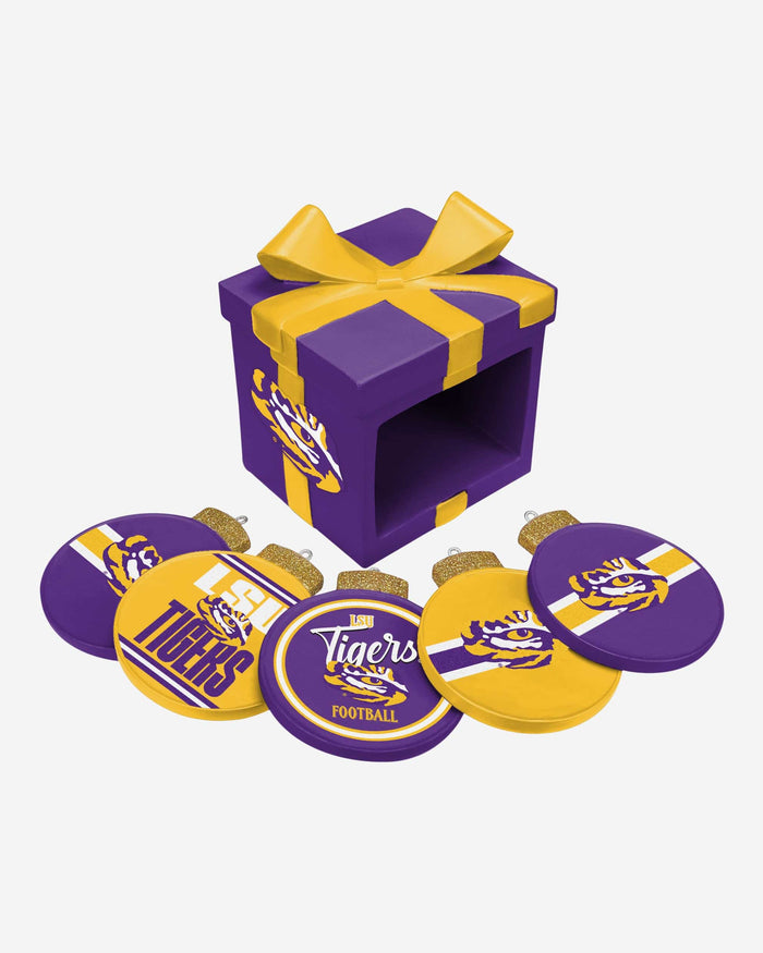 LSU Tigers Holiday 5 Pack Coaster Set FOCO - FOCO.com