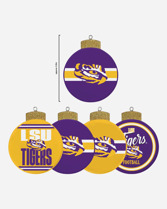 LSU Tigers Holiday 5 Pack Coaster Set FOCO - FOCO.com