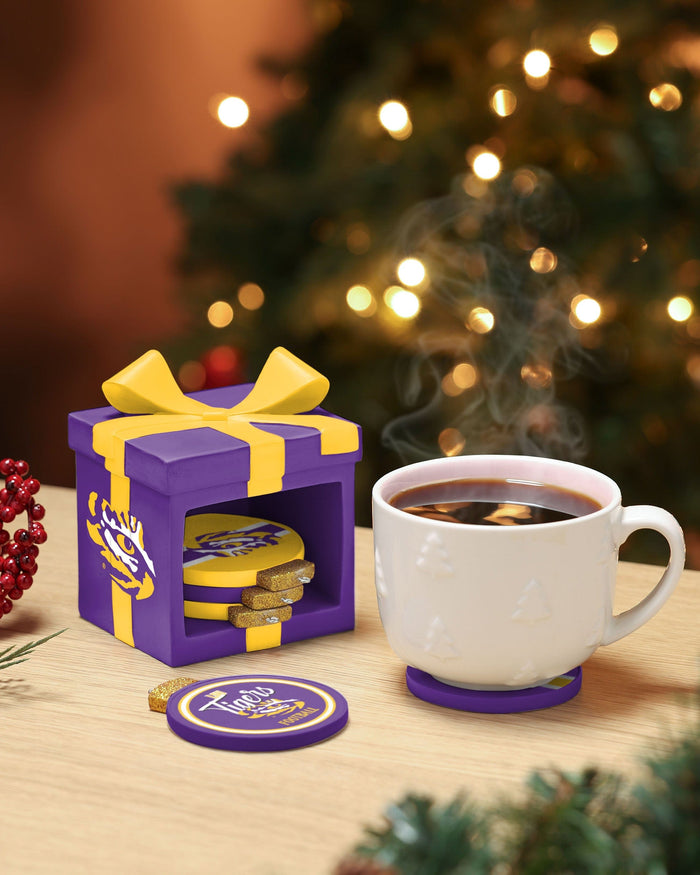 LSU Tigers Holiday 5 Pack Coaster Set FOCO - FOCO.com