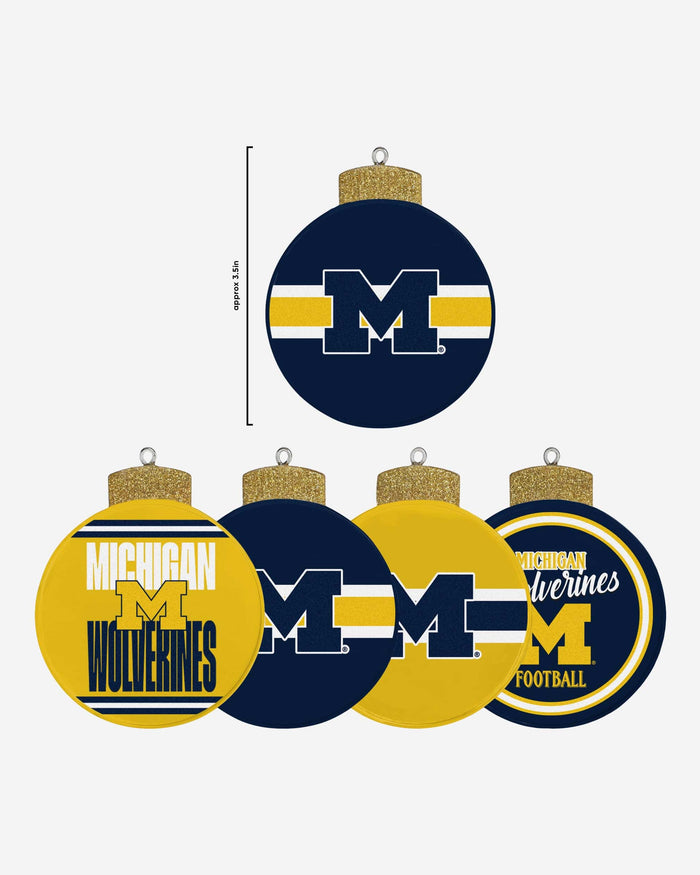 Michigan Wolverines Holiday 5 Pack Coaster Set FOCO - FOCO.com