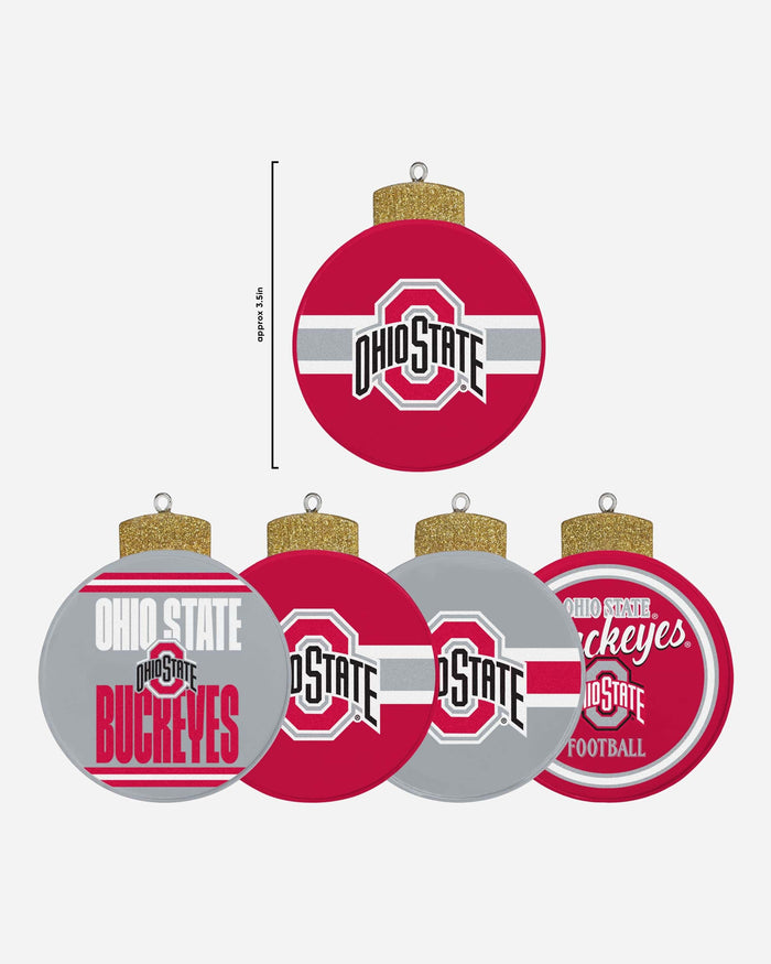 Ohio State Buckeyes Holiday 5 Pack Coaster Set FOCO - FOCO.com