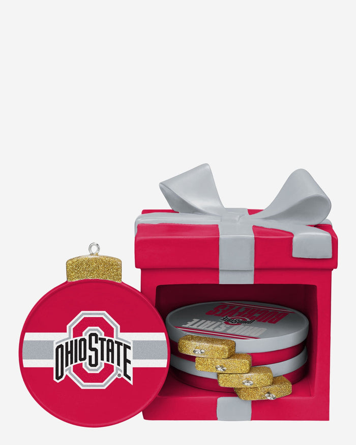 Ohio State Buckeyes Holiday 5 Pack Coaster Set FOCO - FOCO.com