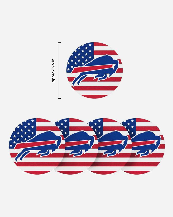 Buffalo Bills Americana Resin Coaster Set FOCO - FOCO.com
