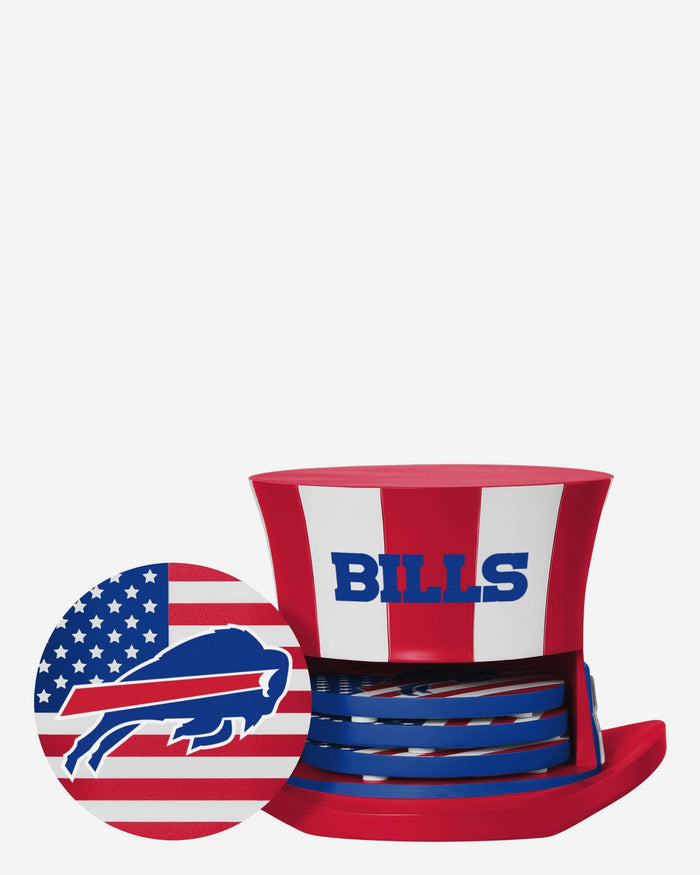 Buffalo Bills Americana Resin Coaster Set FOCO - FOCO.com