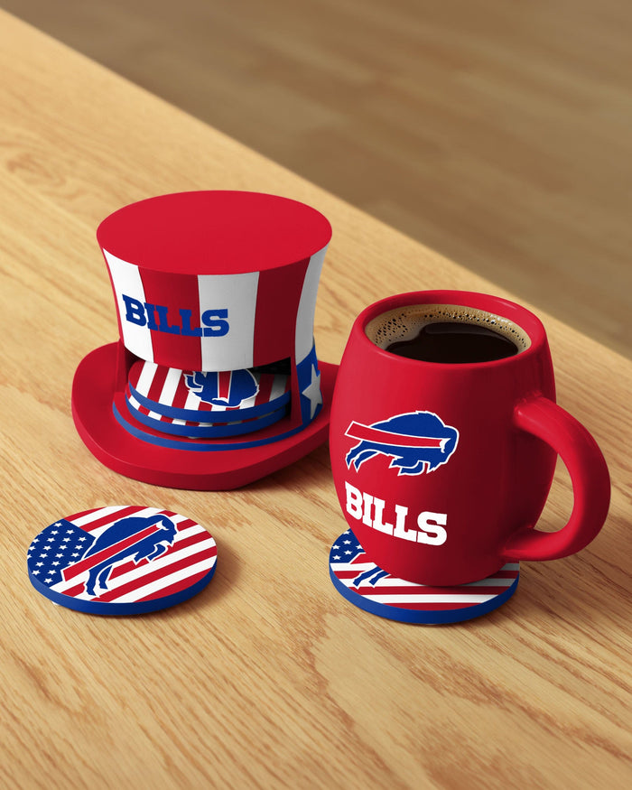 Buffalo Bills Americana Resin Coaster Set FOCO - FOCO.com