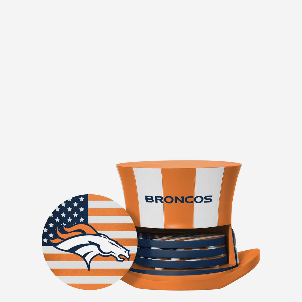 Denver Broncos Americana Resin Coaster Set FOCO - FOCO.com