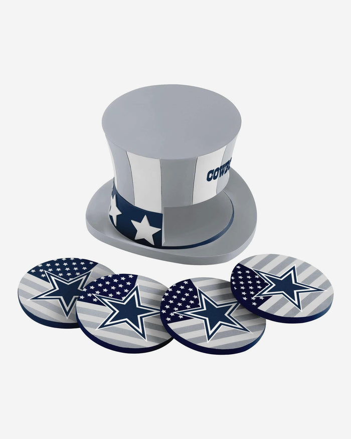 Dallas Cowboys Americana Resin Coaster Set FOCO - FOCO.com