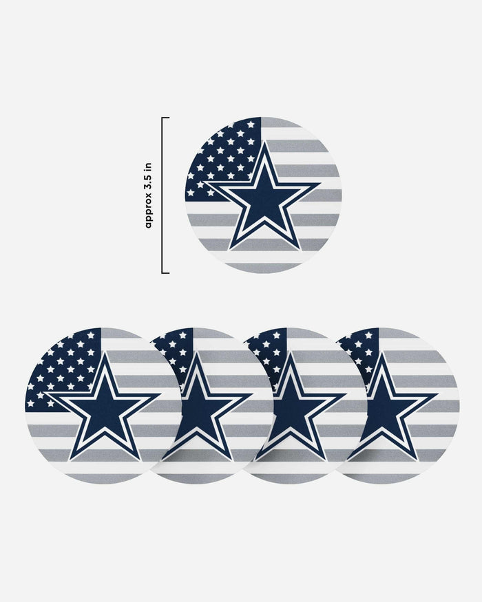 Dallas Cowboys Americana Resin Coaster Set FOCO - FOCO.com