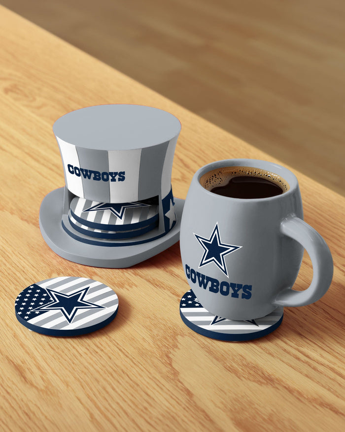 Dallas Cowboys Americana Resin Coaster Set FOCO - FOCO.com