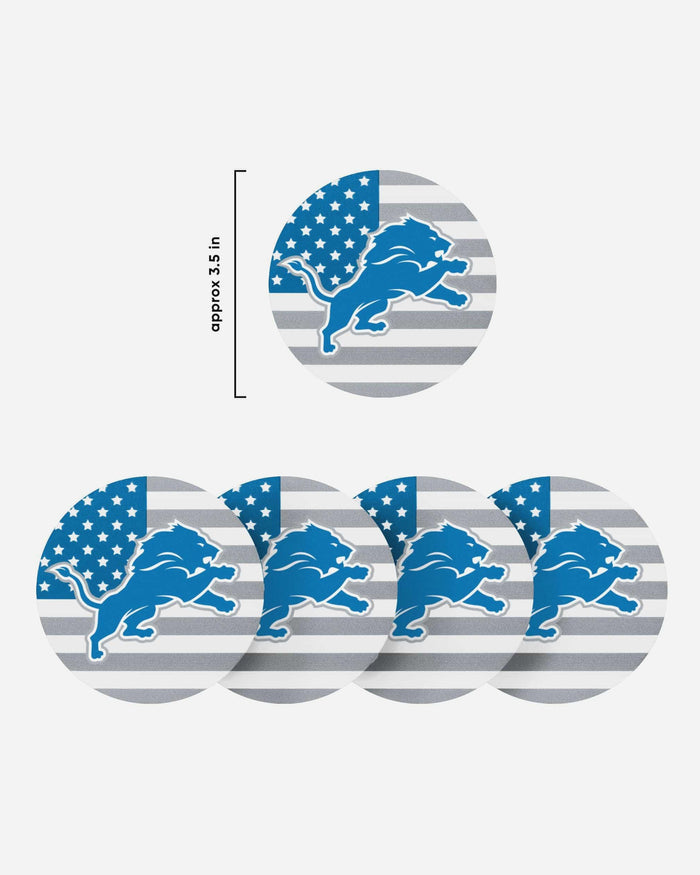Detroit Lions Americana Resin Coaster Set FOCO - FOCO.com