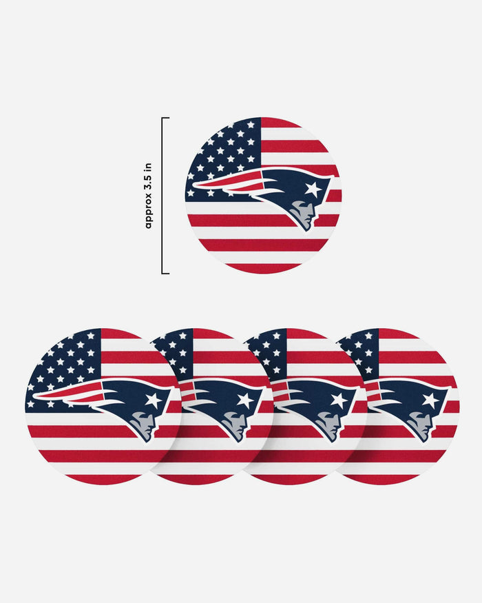 New England Patriots Americana Resin Coaster Set FOCO - FOCO.com