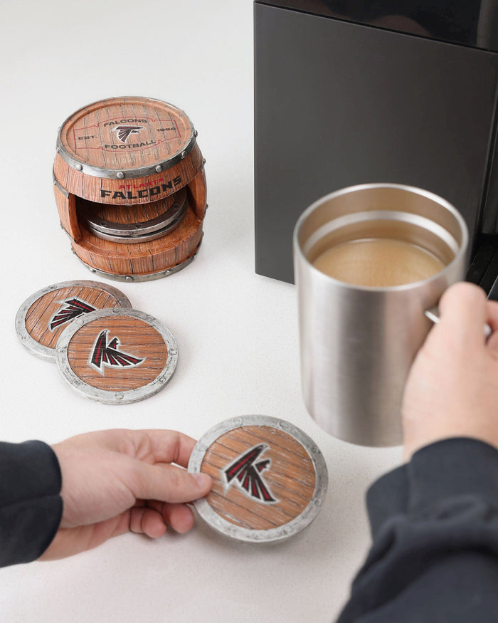 Atlanta Falcons 5 Pack Barrel Coaster Set FOCO - FOCO.com