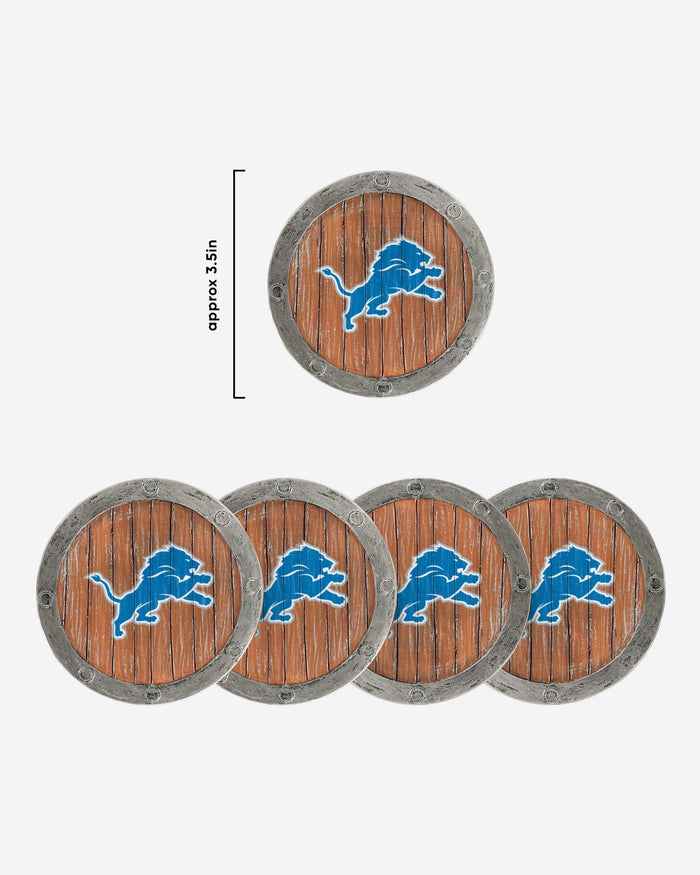 Detroit Lions 5 Pack Barrel Coaster Set FOCO - FOCO.com