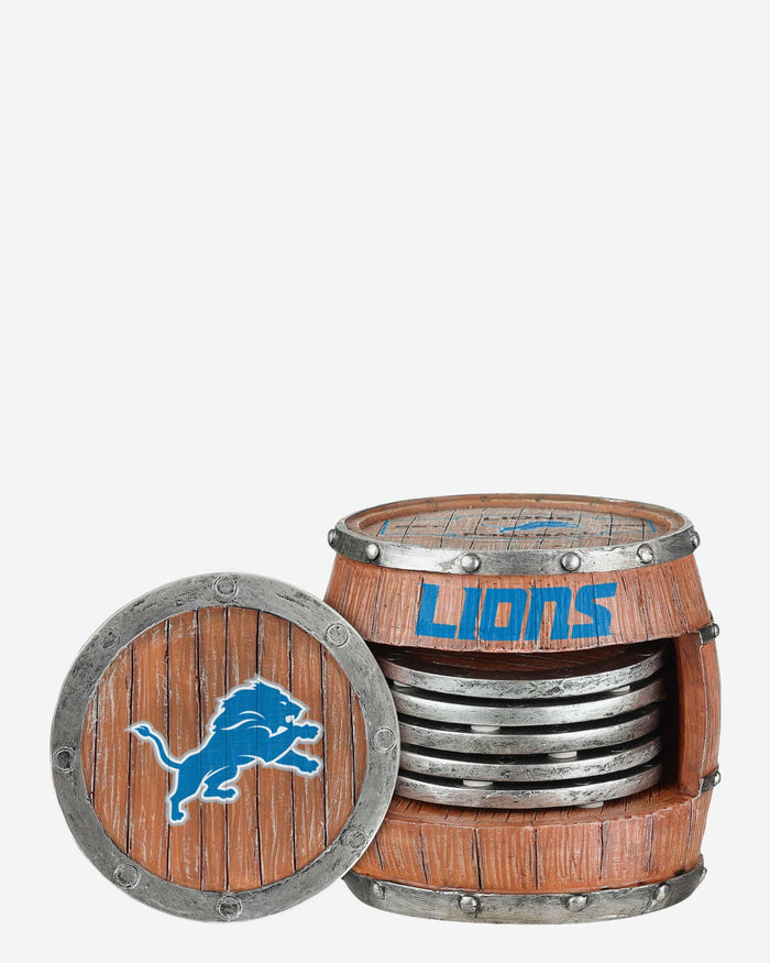 Detroit Lions 5 Pack Barrel Coaster Set FOCO - FOCO.com