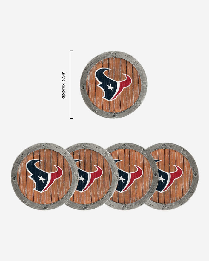 Houston Texans 5 Pack Barrel Coaster Set FOCO - FOCO.com