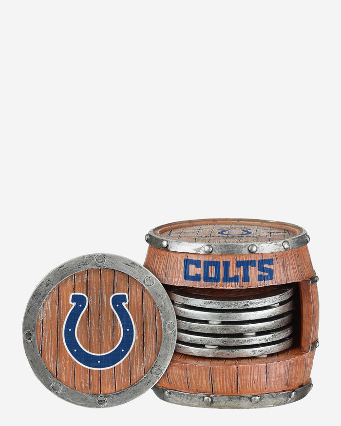 Indianapolis Colts 5 Pack Barrel Coaster Set FOCO - FOCO.com