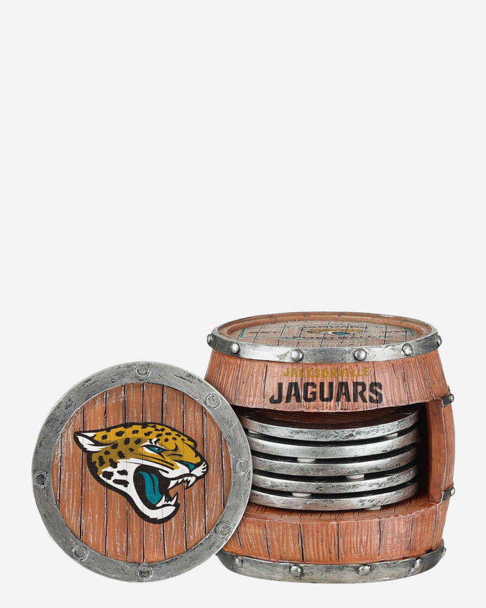 Jacksonville Jaguars 5 Pack Barrel Coaster Set FOCO - FOCO.com