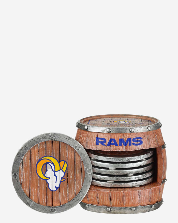 Los Angeles Rams 5 Pack Barrel Coaster Set FOCO - FOCO.com