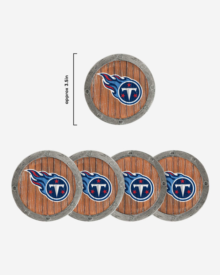 Tennessee Titans 5 Pack Barrel Coaster Set FOCO - FOCO.com